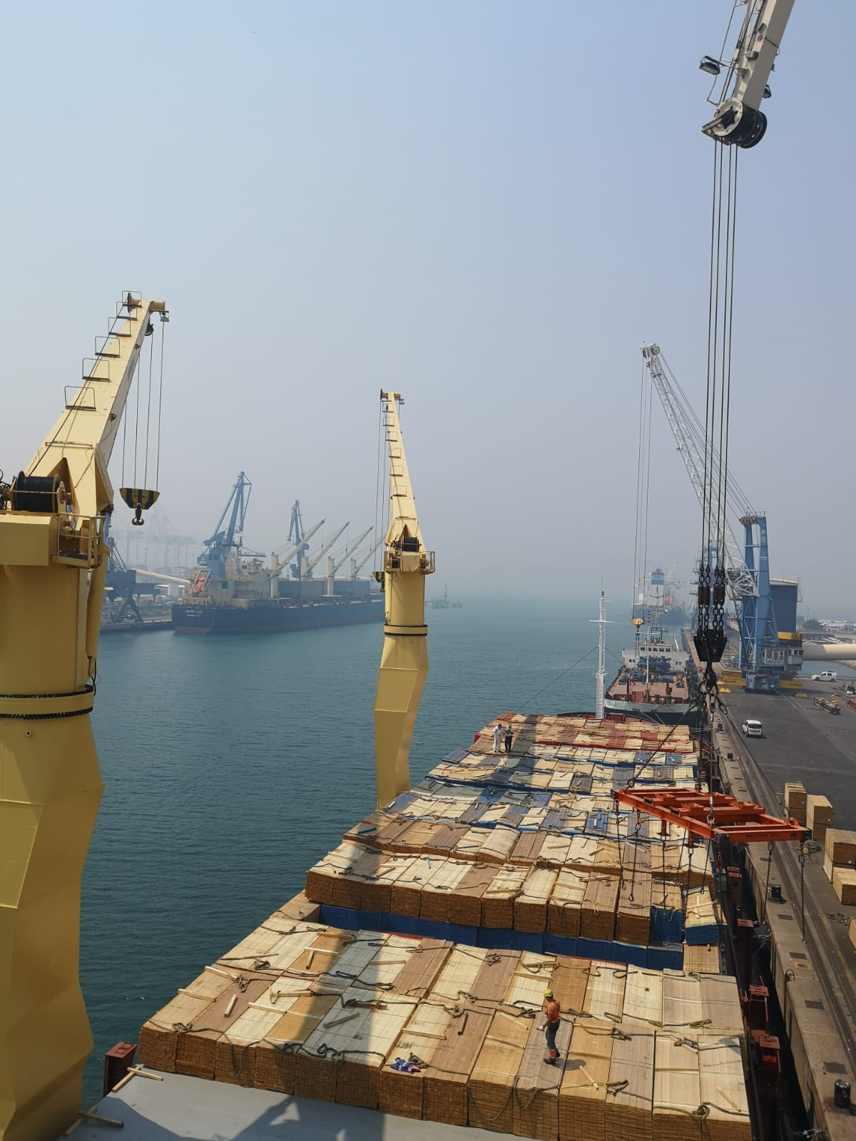 Timber deck cargo